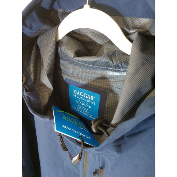 Haggar Navy Lightweight Jacket, XL - Picture 3 of 8